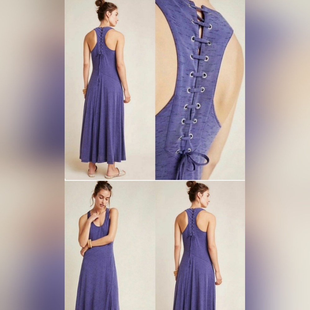 Anthropologie Maeve sleeveless dress corset back